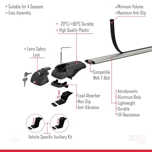 Barres de toit de coffre voiture Kia Soul Hatchback 2009 2010 2011 2012 2013 ACE-1 - 5