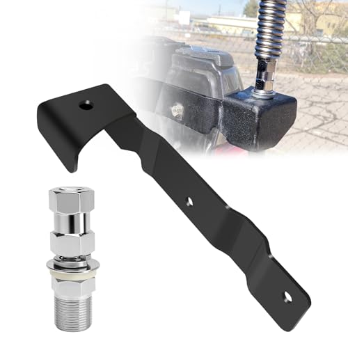 Image of Passenger Side Tacoma Tailgate CB Antenna Mount with SO-239 Adapter, Rear Bed Antenna Bracket Compatible with Toyota Tacoma 2016-2023