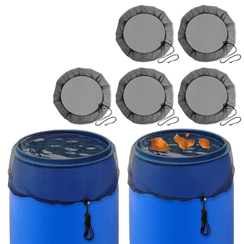 Cubierta De Red Para Barril De Lluvia Red de cubierta de malla for barriles de lluvia PE Cubos de recolección de agua Tanque Herramienta de recolección de gotas de lluvia Protección del agua. Para Bar