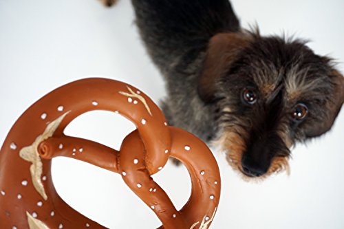 meinherzschlag Hundespielzeug Quietsch Breze zum Spielen und Quietschen