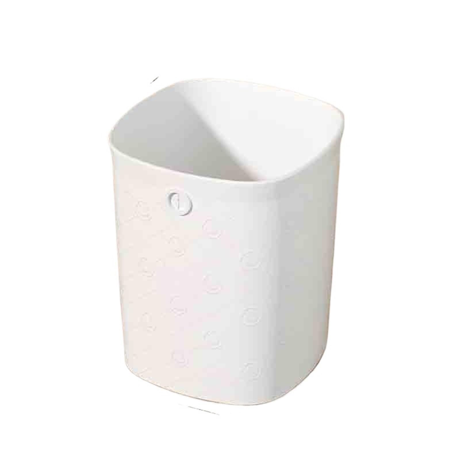 Waste Bins Garbage Bin Large Kitchen Bathroom Dedicated Bedroom Living Room Dormitory Office(White)
