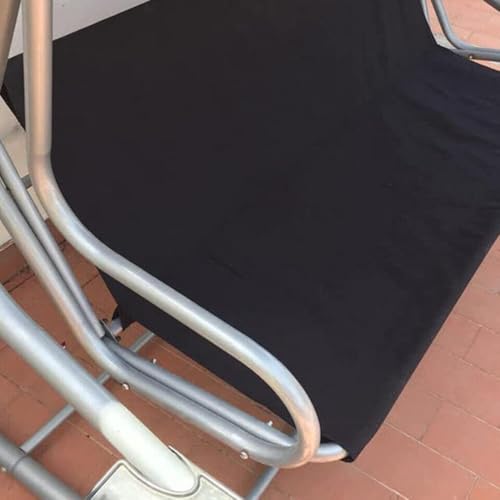 Funda para asiento de columpio de jardín exterior de 148x50x50cm con rayas amarillas 5