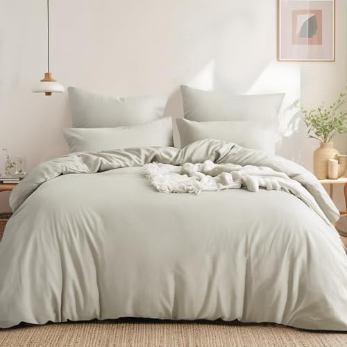RUIKASI Bettwäsche 220x240 Baumwolle Beige - Baumwolle Bettwäsche-Sets 220x240cm 3teilig mit Reißverschluss, Baumwollbettwäsche Set Cotton, weich und atmungsaktiv