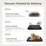 42 Inch Indestructible Dog Bed for Extra Large Dogs, Waterproof Chew Proof Orthopedic Pet Mat for Crate with Machine Wshable Cover, Great for Indoor Outdoor Use, Dark Grey - Image 6