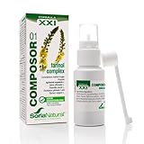 Soria Natural Composor 01 Farinol Complex – Con Mirra, propóleo, agrimonia, salvia, potentilla, eucalipto y tomillo - Sensación de suavidad y frescor a boca y garganta - Salud boca y garganta - 30ml
