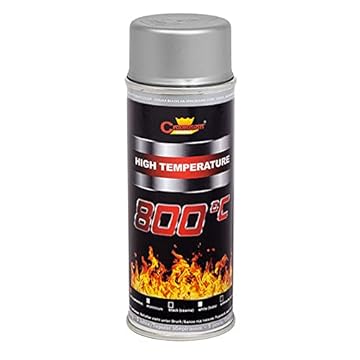 SolaDirect 400 mL Silver Heat Resistant Paint Spray High-Temperature Stove Exhaust BBQ VHT XHT up to 800°C / 1472°F