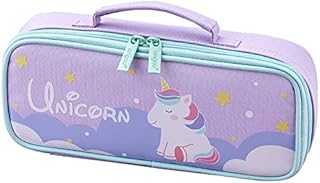 Maomaoyu Pencil Case Large Capacity, Pencil Case for Girls, Back to School Supplies, Unicorn Pen Box for Women, Teenagers, School & Office (Purple)