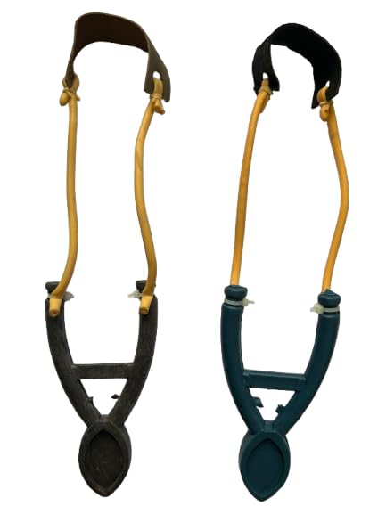 advancedestore Set of 2 Tube Rubber Slingshot, Gulel. Catapult for Sports & Gulel for Outdoor Games Strong Sling Shot Rubber for Perfect Aim. Made in India Product. Color May Vary