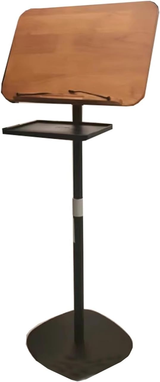 Floor Standing Book Stand, Adjustable Height Music Holder with Tray, Supports up to 5kg, Ideal for Office, School, Conference Room
