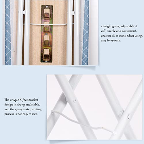 Tablas de Planchar, Tabla de Planchar para el hogar, Soporte sólido para Plancha de Vapor, Mesa de Planchar Ajustable con Mesa de Manga Fija, Fuerte Soporte para Plancha, para Costura