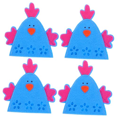 Mikikit 4pezzi Cestini per delle Uova Fresche Portauova Forma Contenitore per Uova Sacchetti Copriuova Decorazioni per Tavola Portauova per Sode