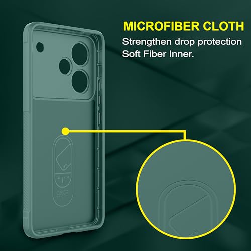 Image of Zapcase Back Case Cover for Realme P4 Pro 5G | Compatible for Realme P4 Pro 5G Back Cover | Liquid Silicon Magic Case with Camera Protection | Dark Green