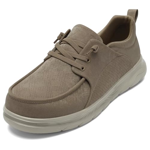 Image of 1TAZERO Men's Extra Wide Slip-On Shoes Loafers Orthopedic Diabetic Shoes for Swollen Feet Comfortable Walking with Arch Support for Plantar Fasciitis