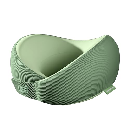 Skechers Women’s Memory Foam Neck Pillow, Comfortable & Breathable Travel Pillow,Neck Pillow Airplane for Travel, Car Rides, Home, and Office Use, Ergonomic Design for Men and Women,Green