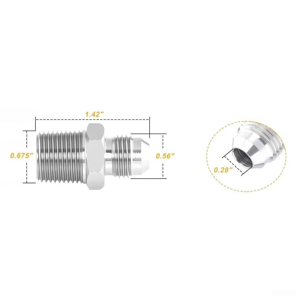 Adaptador de manguera hidráulica fabricado con acero inoxidable 316L de alta calidad para una mayor vida útil en condiciones duras