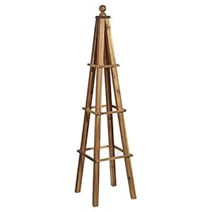 Classichomeandgarden3rungacaciawoodobelisk61h Urban Country Home Decor Classic home and garden 3 rung acacia wood obelisk 61 h urban country home decor