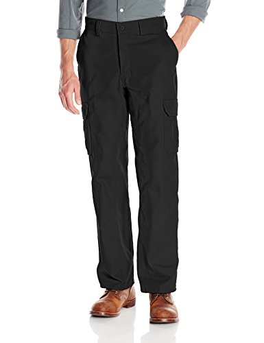 Wrangler Workwear Men's Functional Cargo Work Pant, Black, 48W x 30L