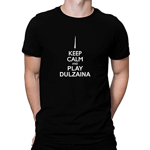Teeburon Keep Calm and Play Dulzaina Silhouette Camiseta L