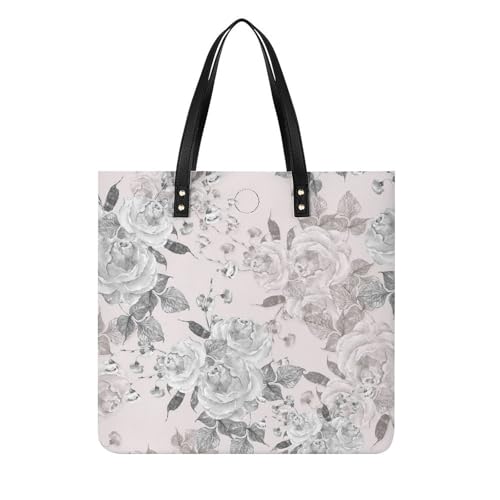 Sac à main shopper gris et blanc pour femmes idéal en voyage