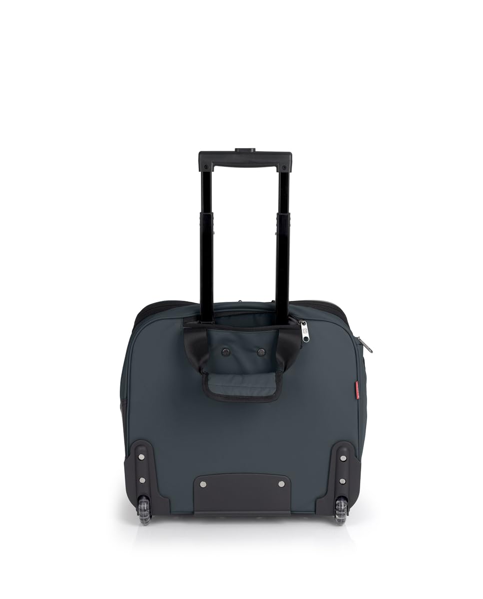 Gabol - Maletín con Ruedas y Funda para Portátil 15,6” Canada 40x36x19 cm - Equipaje de Cabina Ligero 1,85 kg con Capacidad 22L - Diseño Español en Poliéster Resinado - Verde