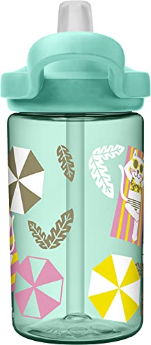 Image of CamelBak Eddy+ 14 oz Kids Water Bottle with Tritan Renew - Straw Top, Leak-Proof When Closed, Pool Cats