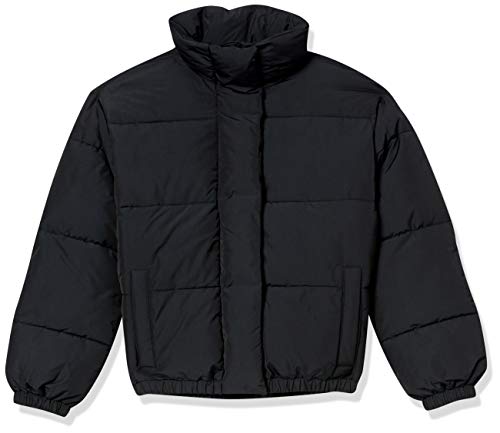 Amazon Essentials Women's Relaxed-Fit Mock-Neck Short Puffer Jacket (Available In Plus Size) (Previously Daily Ritual), Black, 2X #TOP4
