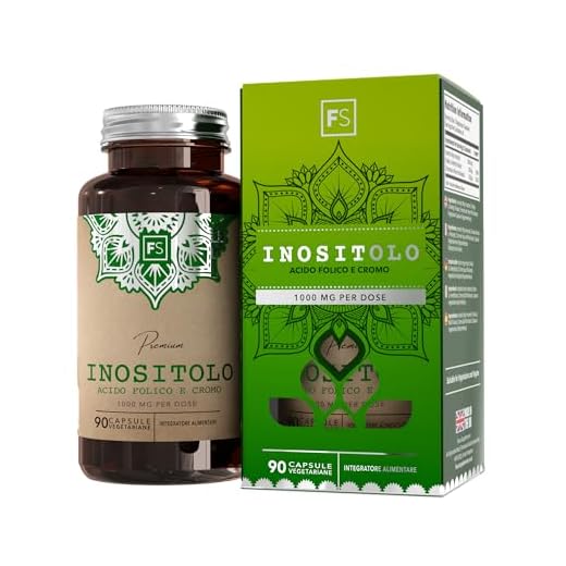 FS Inositolo | Inositolo Integratore 1000mg Inositol con Acido Folico 200μg e Cromo 100μg per Dose - 90 Myo Inositolo Capsule | Non-OGM, Senza Glutine e Allergeni | Prodotto nel Regno Unito