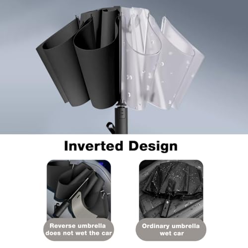 Image of PALAY Umbrella for Rain Auto Open Windproof Waterproof Umbrellas One-Button Open Folding Travel Umbrella with Aluminum Alloy Shaft, Fiberglass Ribs &Wide Strap
