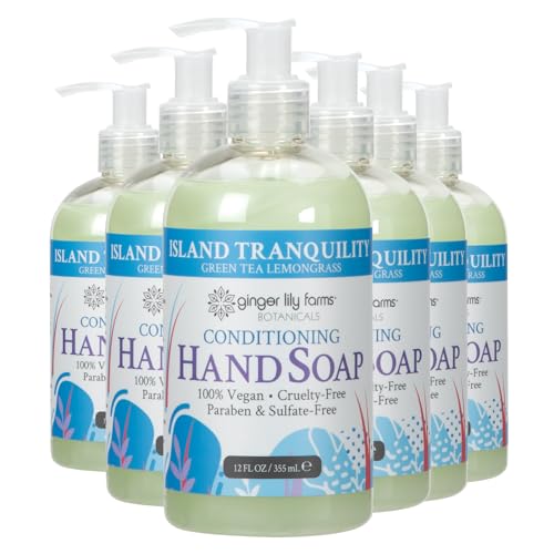 Ginger Lily Farms Botanicals Hand Soap, 12oz/6pk, Island Tranquility