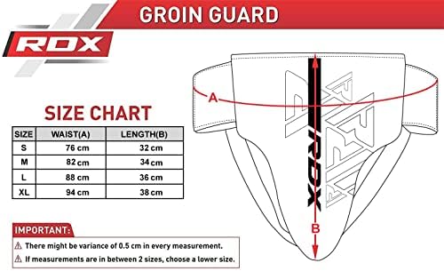 RDX Groin Guard for Boxing, Muay Thai, Kickboxing and MMA Fighting, Maya Hide Leather Abdo Gear for Martial Arts Training, Men Jockstrap Abdominal Protector for Sparring, Taekwondo and Grappling