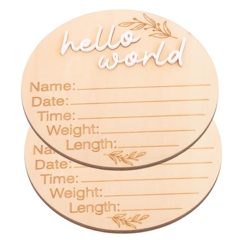 Totority Baby Announcement Board Time Memorial Plaque Monthly Baby Milestone Newborn Announcement Photo Prop
