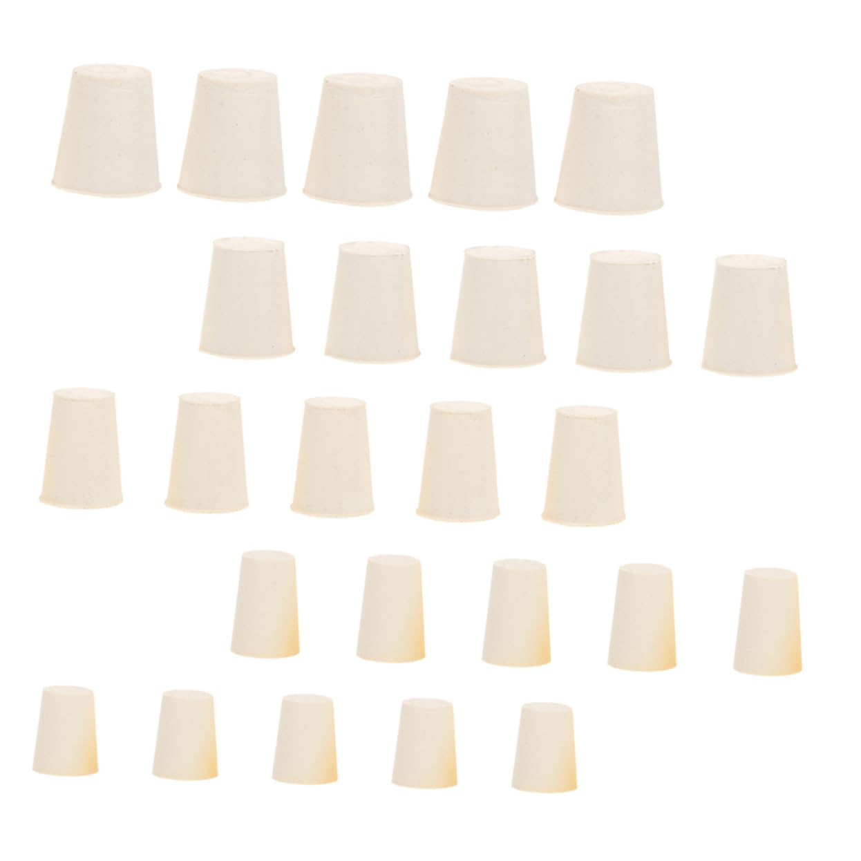50pcs Rubber Stopper for Lab Use Tapered Flask Sealing Plug Bottle Stopper Spill Heat Resistant