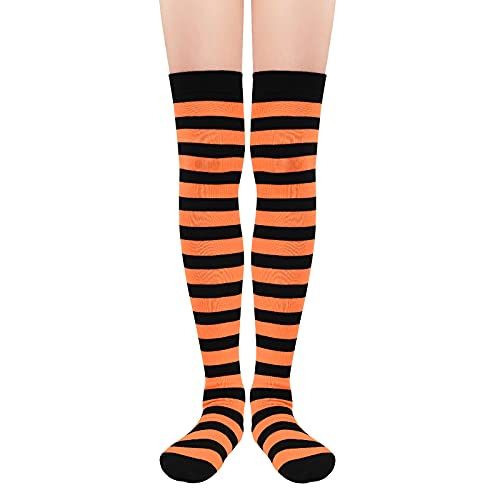 Image of American Trends Womens Rainbow Socks Striped Knee High Socks Thigh High Stockings Casual Tube Socks Costume Leg Warmers
