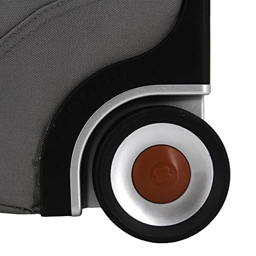 Image of J World Lunar Rolling Backpack. Laptop Bag With Wheels. Wheeled Carry-On Travel Luggage, Grey, 19.5 x 13 x 8 Inches