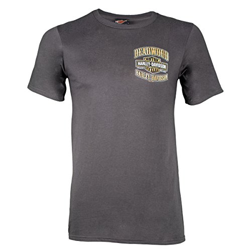 Harley-Davidson Deadwood Men's Cigar Skull Smoke Grey Short Sleeve T-Shirt (Large, Smoke Grey)