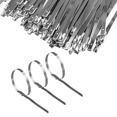 Fascette in metallo pesantemente costruite con chiusura automatica, ideali per diverse applicazioni industriali, in una confezione da 100