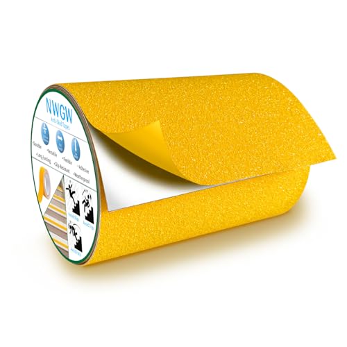 Image of Anti Slip Tape 6 inch x 30FT, Light Yellow Heavy Duty Waterproof Non-Slip Safety Traction Grip Tape for Indoor Outdoor Stairs, Steps, Ramps, Walkways and Pool