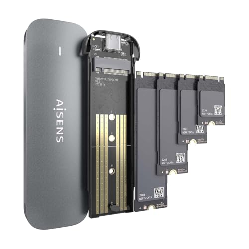 Carcasa externa AISENS M.2 ASM2-006GRY SATA USB 3.1 gris miniatura 3