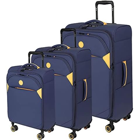 Verage 3-Piece Set Ultralight Luggage Sets Softside Expandable Suitcase with Spinner Wheel Navy (20/24/29) Cover