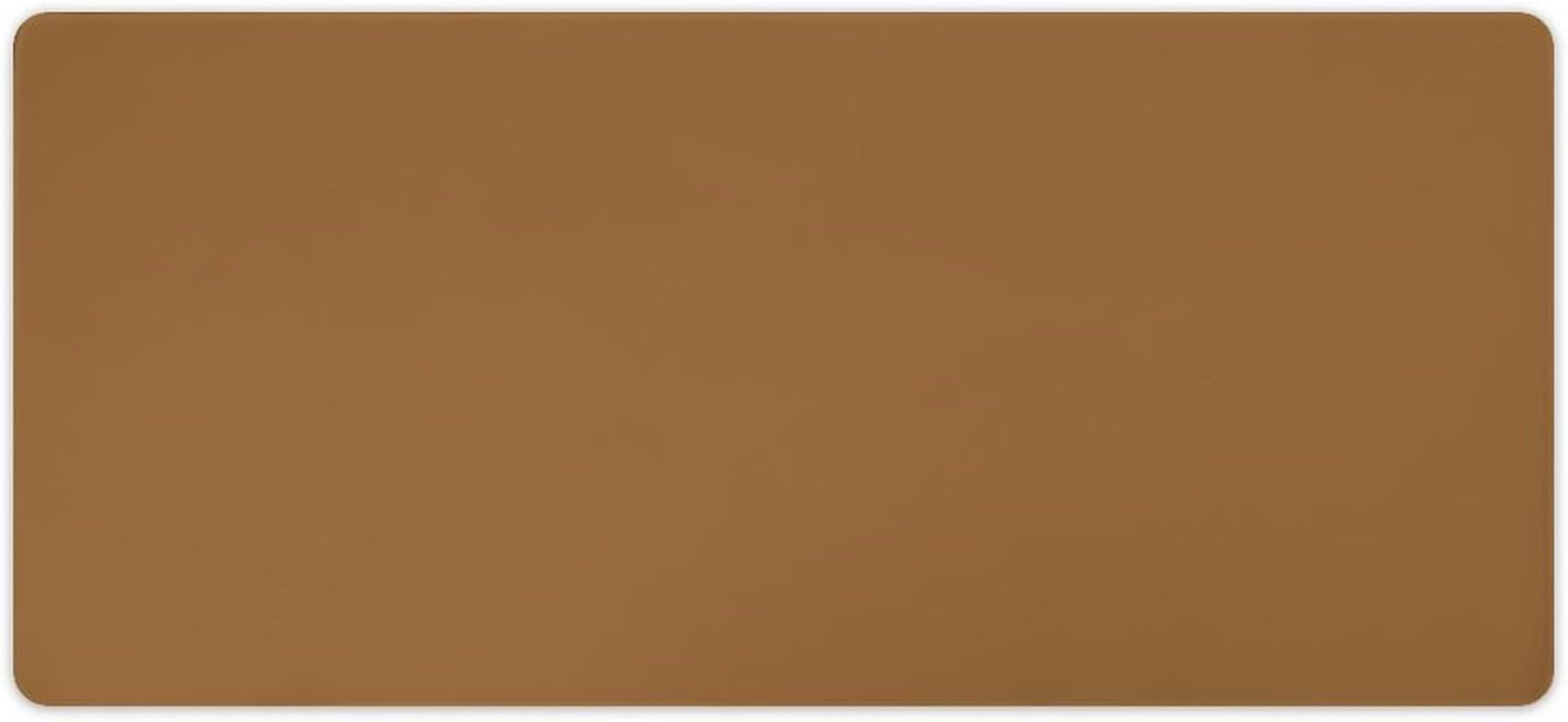 Gaming Mouse Pad Large, Brown and Cream Solid Color Extended Mouse Mat with Stitched Edges for Keyboard/Laptop/Mouse/Desktop,16" x 36"