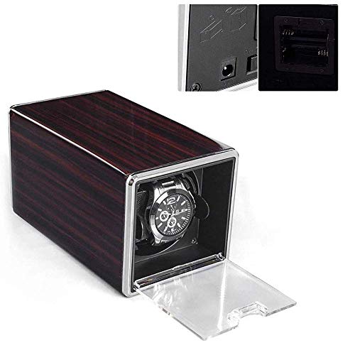 Remontoir pour une seule montre en cuir WQHPLMD motorisé avec adaptateur AC et 4 modes de rotation