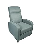 Home Heavenly® - Sillón Relax reclinable Manual Nexus Sofá Individual. Butaca para salón con reposapiés, Compacto. Sistema por Empuje. Verde Agua