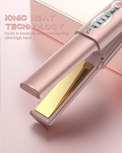 Urjd YL-011 Portable Titanium Cordless Hair Straightener, Heats Up In Seconds & Lasts Up To 50 Minutes & Usb Rechargeable, Dual Voltage Mini Travel Flat Iron Straightening thumb #1