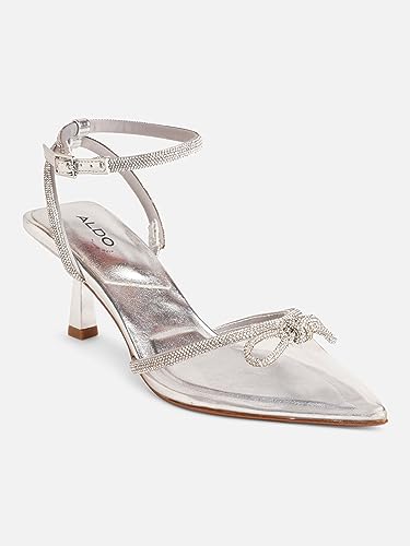 Image of Aldo Papiona042 Silver Women Textile Heels Sandal