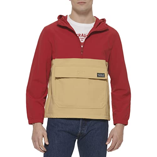 Image of LEVI'S Men's Lightweight Taslan Hooded Popover Windbreaker Jacket