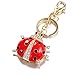 Llavero Adorno de Diamantes de imitación, Mariquita, Escarabajo, Novedad, Regalo, Llavero, Encanto, Bolso de Mujer, Piezas de automóvil