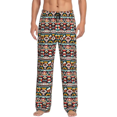 Pyjama homme imprimé amérindien léger contre la chaleur nocturne à la maison