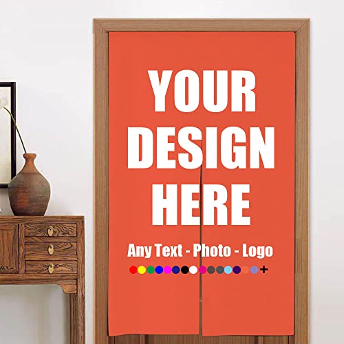 SUPNON Personalized Japanese Noren Curtain Custom Made Picture Text Hanging Doorway Curtain Panel Room Dividers for Partition Home Restaurant,Multiple ...