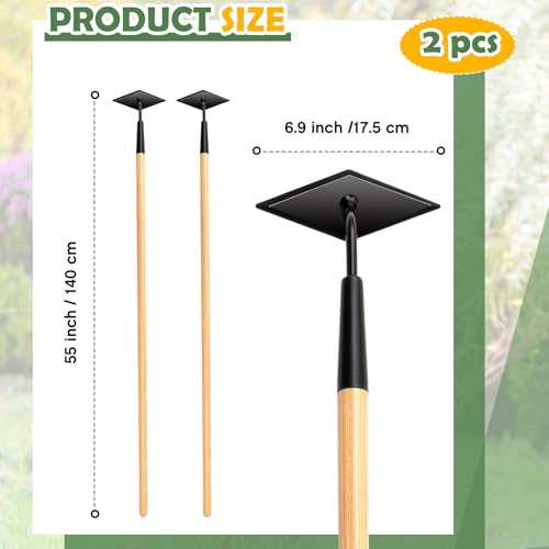 Herramienta jardinera azada diamante 2 piezas 55 pulg miniatura 3