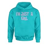 The Pxv Youth Hoodie I'm Just A Girl Guts Music Small Teal